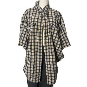 Carhartt 3XL Relaxed Fit Short Sleeve Plaid Button Down Shirt